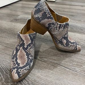 Lucky Brand suede slip on booties